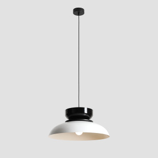 Lampa Wisząca Aldo Dark White Gloss + Black Gloss (47+ 23+ Wood) Aldex