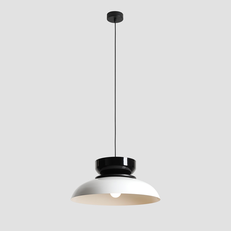Lampa Wisząca Aldo Dark White Gloss + Black Gloss (47+ 23+ Wood) Aldex
