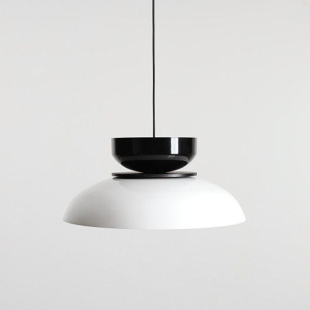 Lampa Wisząca Aldo Dark White Gloss + Black Gloss (47+ 23+ Wood) Aldex