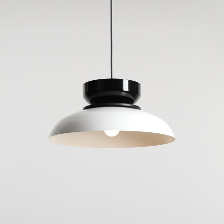 Lampa Wisząca Aldo Dark White Gloss + Black Gloss (47+ 23+ Wood) Aldex