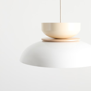 Lampa Wisząca Aldo Light White Gloss + Cream (47+ 23+ Wood) Aldex