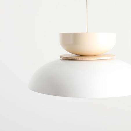 Lampa Wisząca Aldo Light White Gloss + Cream (47+ 23+ Wood) Aldex
