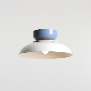 Lampa Wisząca Aldo Light White Gloss + Dusty Blue (47+ 23+ Wood) Aldex