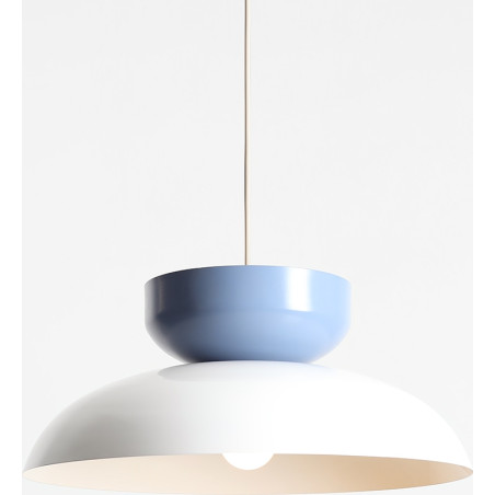 Lampa Wisząca Aldo Light White Gloss + Dusty Blue (47+ 23+ Wood) Aldex