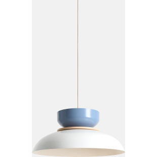 Lampa Wisząca Aldo Light White Gloss + Dusty Blue (47+ 23+ Wood) Aldex