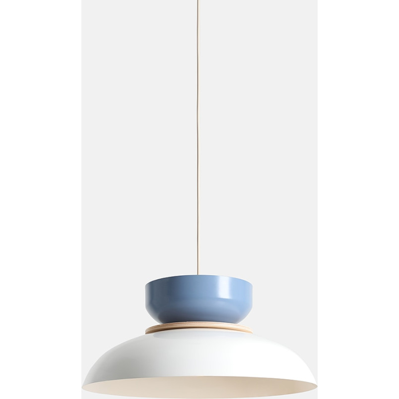 Lampa Wisząca Aldo Light White Gloss + Dusty Blue (47+ 23+ Wood) Aldex