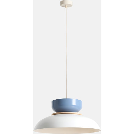 Lampa Wisząca Aldo Light White Gloss + Dusty Blue (47+ 23+ Wood) Aldex