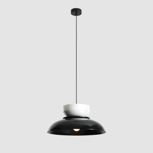 Lampa Wisząca Aldo Dark Black Gloss + White Gloss (47+ 23+ Wood) Aldex