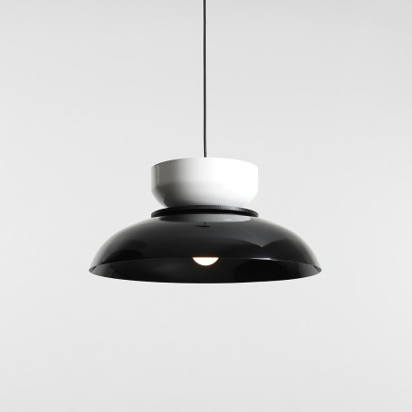 Lampa Wisząca Aldo Dark Black Gloss + White Gloss (47+ 23+ Wood) Aldex