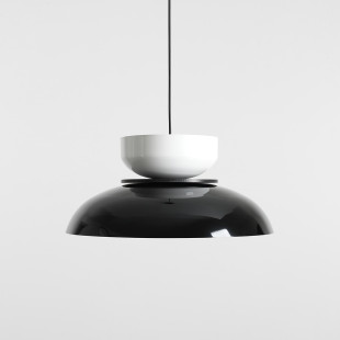 Lampa Wisząca Aldo Dark Black Gloss + White Gloss (47+ 23+ Wood) Aldex