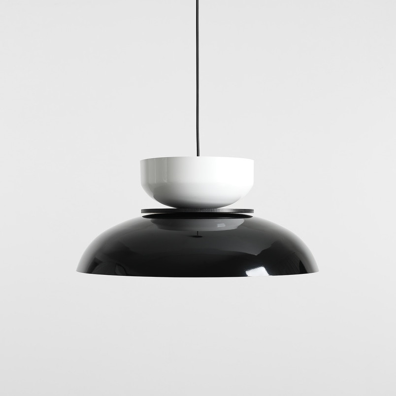 Lampa Wisząca Aldo Dark Black Gloss + White Gloss (47+ 23+ Wood) Aldex