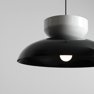 Lampa Wisząca Aldo Dark Black Gloss + White Gloss (47+ 23+ Wood) Aldex