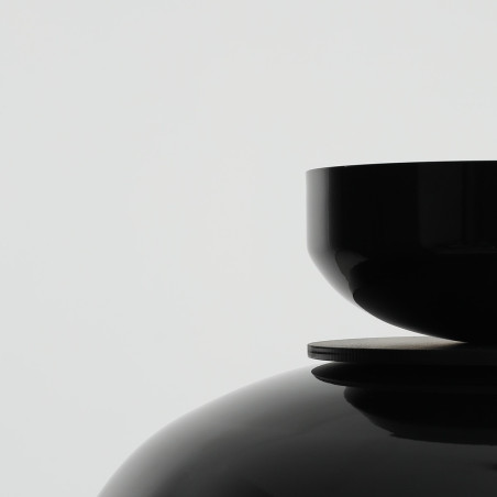 Lampa Wisząca Aldo Dark Black Gloss (47+ 23+ Wood) Aldex