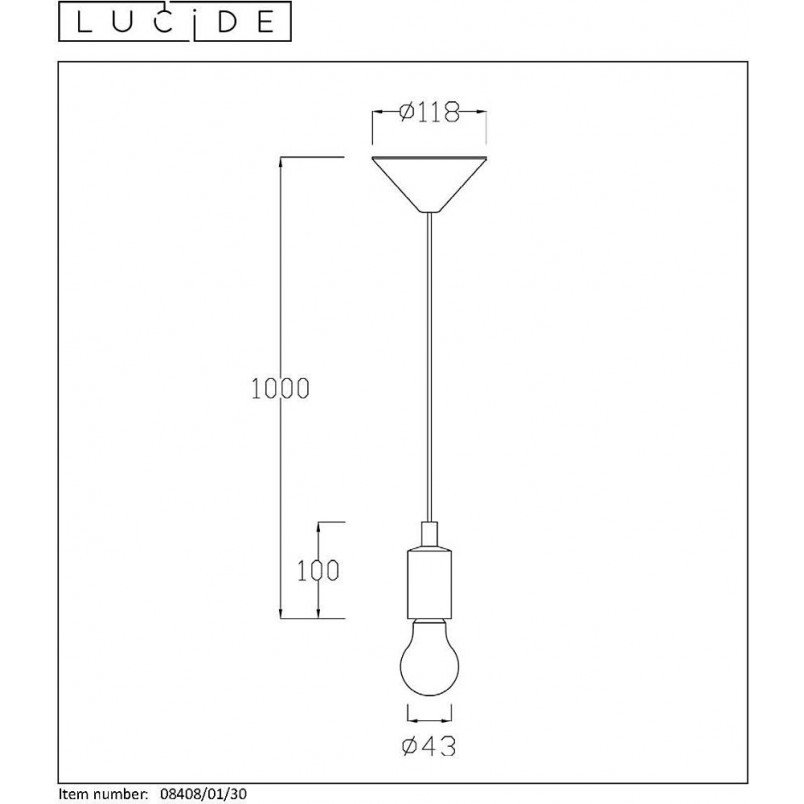 Lampa wisząca czarna Lucide - Styl i funkcjonalność