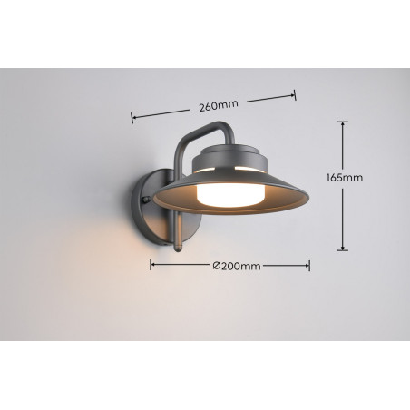 ATRATO Outdoor wall lamp excl.1xGX53 ↕ 16,5cm/↔ 20cm/↗ 26cm/  Trio