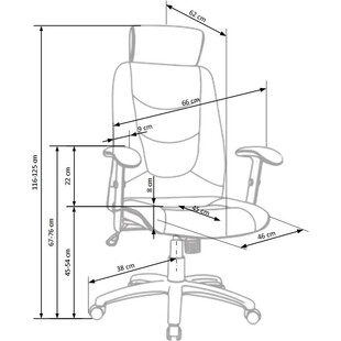 Fotel gabinetowy Stilo Halmar | Czarny, Regulowany