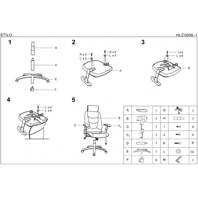 Fotel gabinetowy Stilo Halmar | Czarny, Regulowany