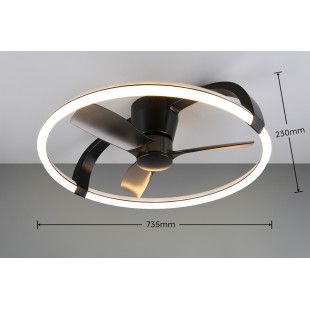 STOCKHOLM Fan incl.1x37W LED/4300Lm/2700 - 6500K ↕ 23cm/ Ø 73,5cm/  Reality