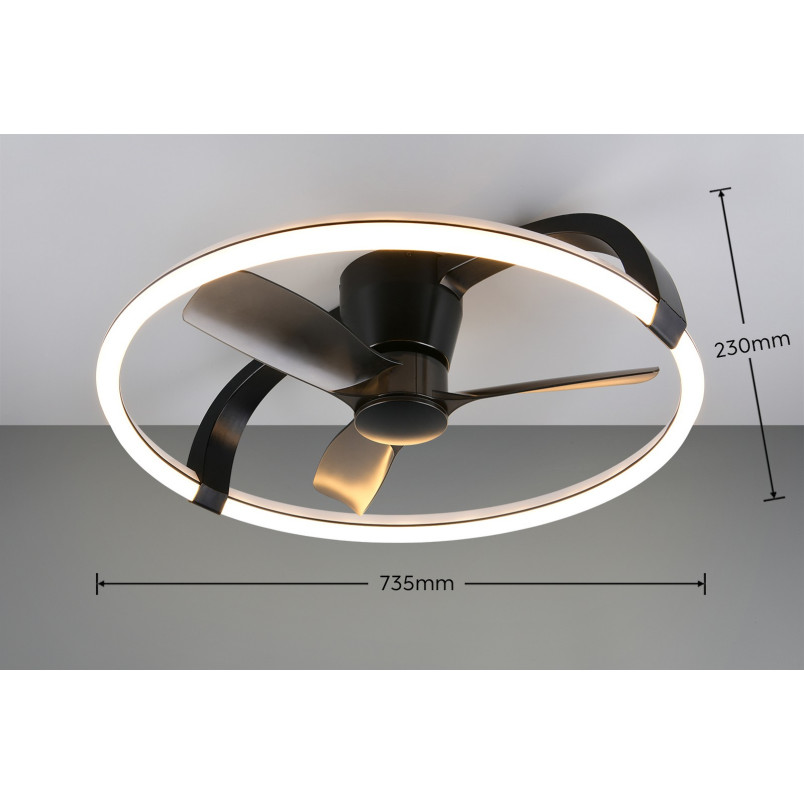 STOCKHOLM Fan incl.1x37W LED/4300Lm/2700 - 6500K ↕ 23cm/ Ø 73,5cm/  Reality