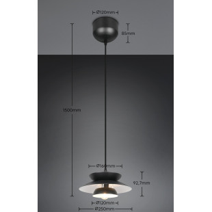 Lampa wisząca Amarila 25cm czarna Reality