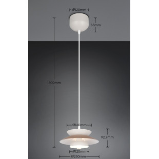 Lampa wisząca Amarila 25cm biało-brązowa Reality