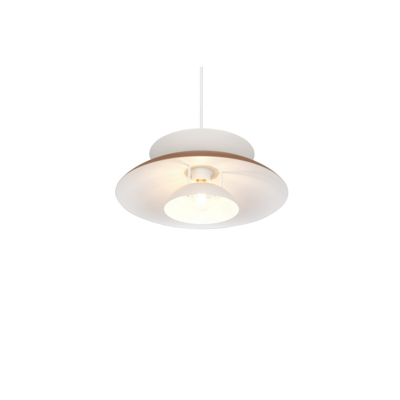 Lampa wisząca Amarila 40cm biało-brązowa Reality