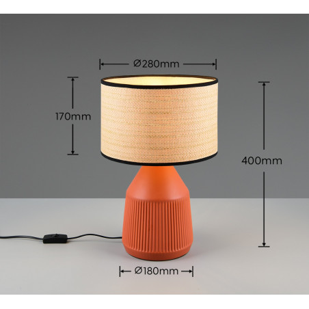 FORMENTERA Table lamp excl.1xE27 ↕ 43cm/ Ø 28cm/  Reality