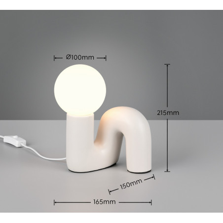 QUINN Table lamp excl.1xG9 ↕ 21,5cm/↔ 16,5cm/↗ 15cm/  Reality