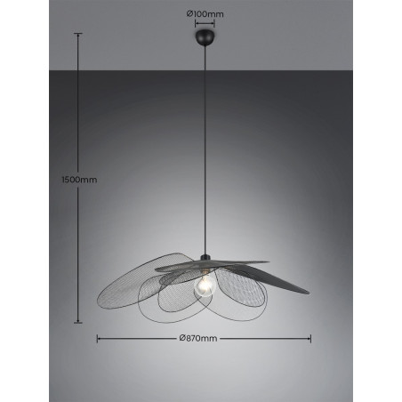 FLEURE Pendant excl.1xE27 150cm/ D 87cm/  Reality