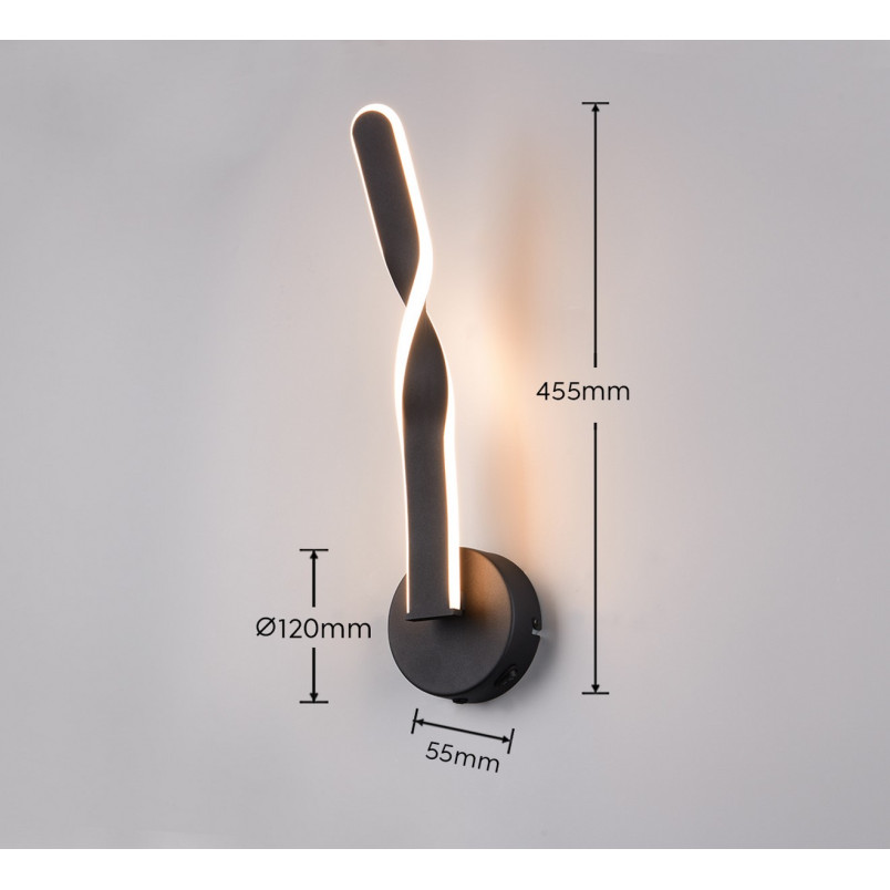 GINKO Wall lamp incl.1x9,6W LED/1150Lm/3000K 45,5cm/ 12cm/ 15cm/  Reality