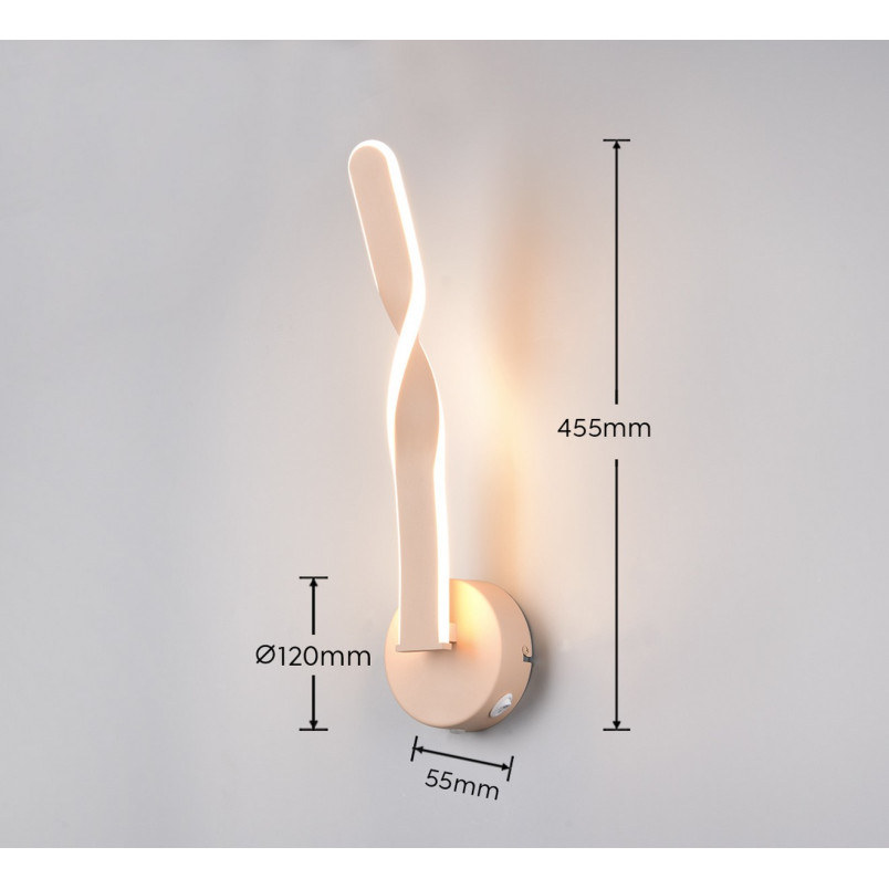 GINKO Wall lamp incl.1x9,6W LED/1150Lm/3000K 45,5cm/ 12cm/ 15cm/  Reality