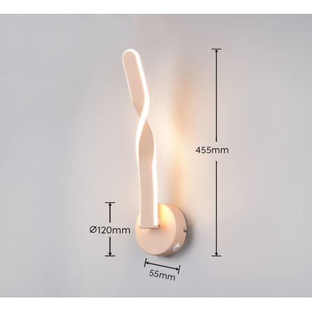 GINKO Wall lamp incl.1x9,6W LED/1150Lm/3000K 45,5cm/ 12cm/ 15cm/  Reality