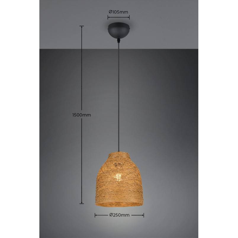 JOELINE Pendant excl.1xE27 150cm/ D 25cm/  Reality