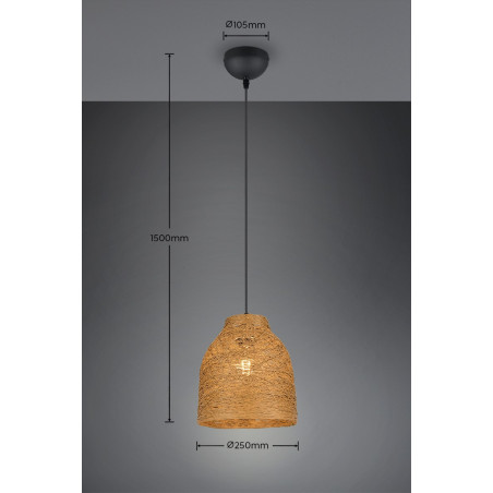 JOELINE Pendant excl.1xE27 150cm/ D 25cm/  Reality