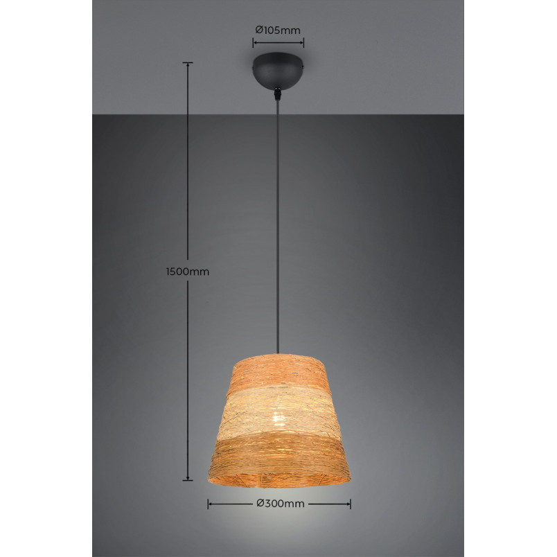 JOELINE Pendant excl.1xE27 150cm/ D 30cm/  Reality
