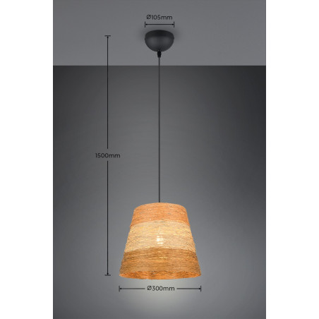 JOELINE Pendant excl.1xE27 150cm/ D 30cm/  Reality