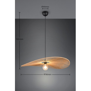 LAURINE Pendant excl.1xE27 150cm/ D 78cm/  Reality