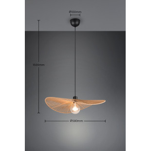 LAURINE Pendant excl.1xE27 150cm/ D 58cm/  Reality
