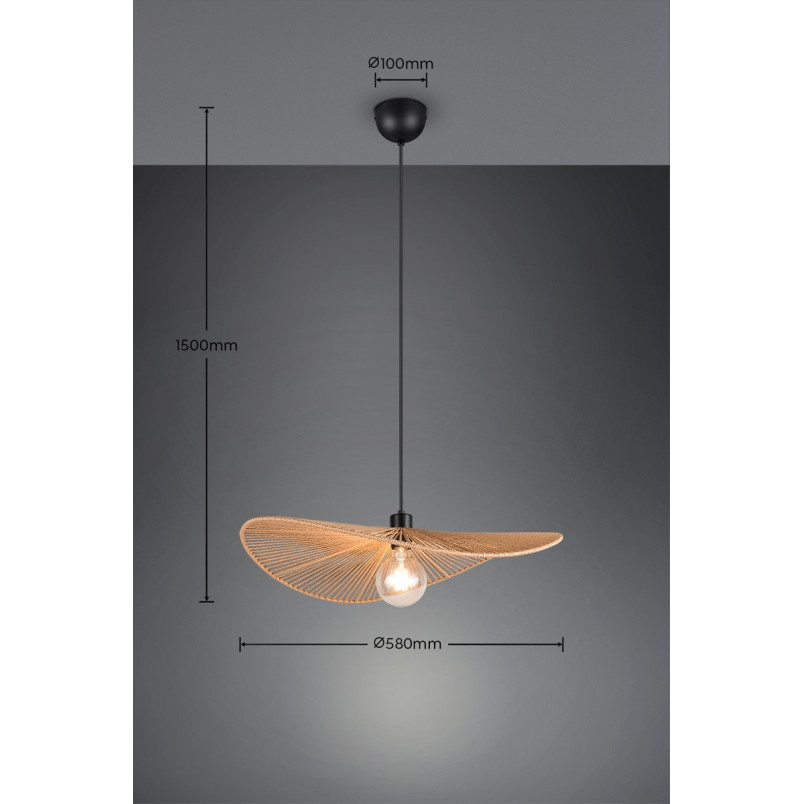 LAURINE Pendant excl.1xE27 150cm/ D 58cm/  Reality
