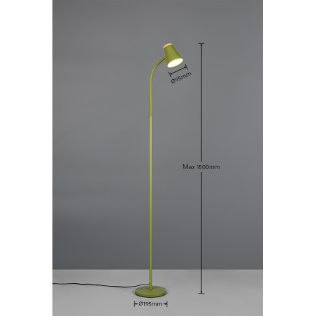 PONGO Floor lamp incl.1x4,5W LED/500Lm/3000K 145cm/ 19,5cm/ 37cm Reality