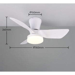 RANDERS Ceiling lamp incl.1x22W LED/2200Lm/2700 - 6000K 26cm/ D 76cm/  Reality
