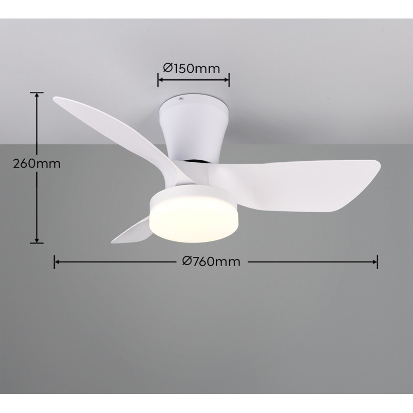 RANDERS Ceiling lamp incl.1x22W LED/2200Lm/2700 - 6000K 26cm/ D 76cm/  Reality