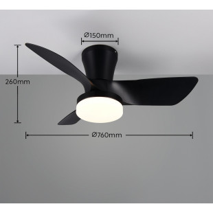 RANDERS Ceiling lamp incl.1x22W LED/2200Lm/2700 - 6000K 26cm/ D 76cm/  Reality