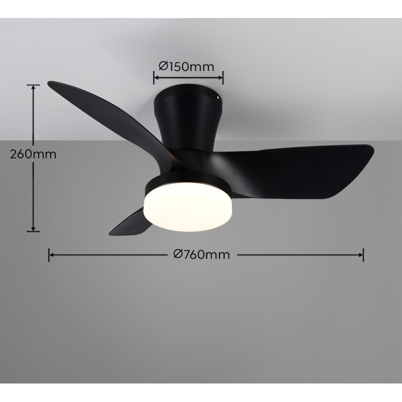 RANDERS Ceiling lamp incl.1x22W LED/2200Lm/2700 - 6000K 26cm/ D 76cm/  Reality