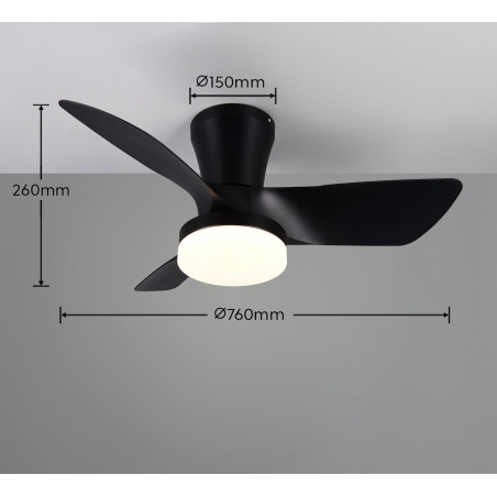 RANDERS Ceiling lamp incl.1x22W LED/2200Lm/2700 - 6000K 26cm/ D 76cm/  Reality