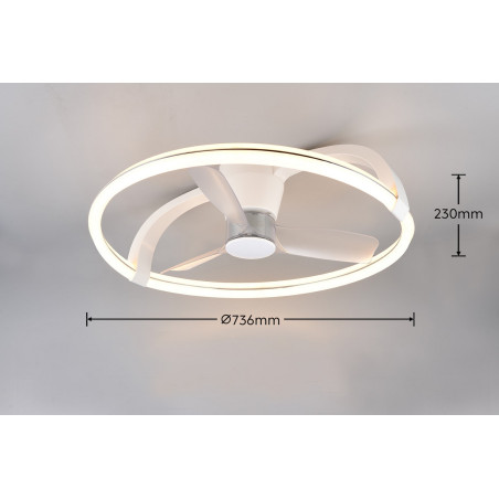 STOCKHOLM Ceiling lamp incl.1x37W LED/4300Lm/2700 - 6000K 23cm/ D 73,5cm/  Reality