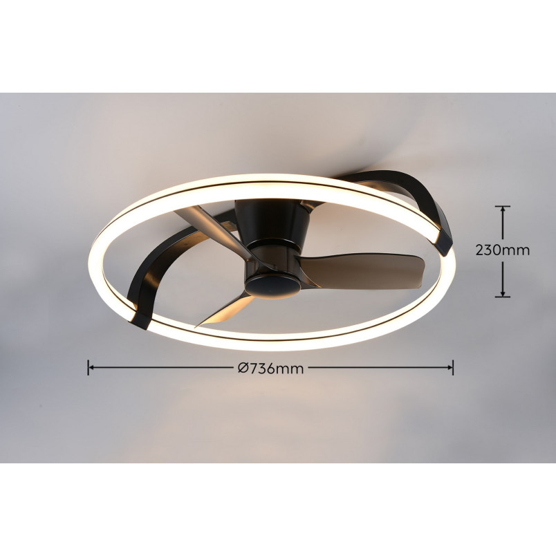 STOCKHOLM Ceiling lamp incl.1x37W LED/4300Lm/2700 - 6000K 23cm/ D 73,5cm/  Reality