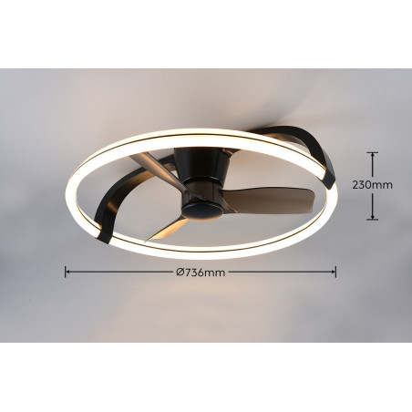 STOCKHOLM Ceiling lamp incl.1x37W LED/4300Lm/2700 - 6000K 23cm/ D 73,5cm/  Reality