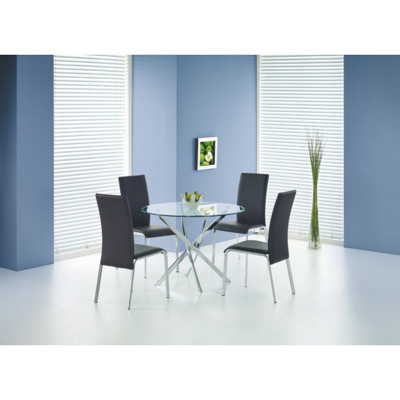 Stół szklany okrągły Raymond 100cm - Halmar | Cena 507,30 PLN
