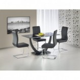 Stół szklany prostokątny Anton 140x80 czarny Halmar | Salon24